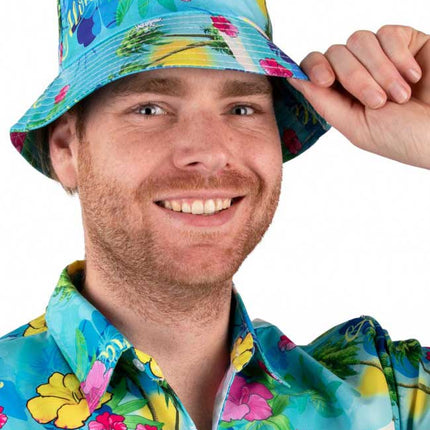 PartyXplosion Tropicana Vissershoedje blauw