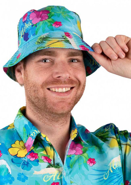 PartyXplosion Tropicana Vissershoedje blauw