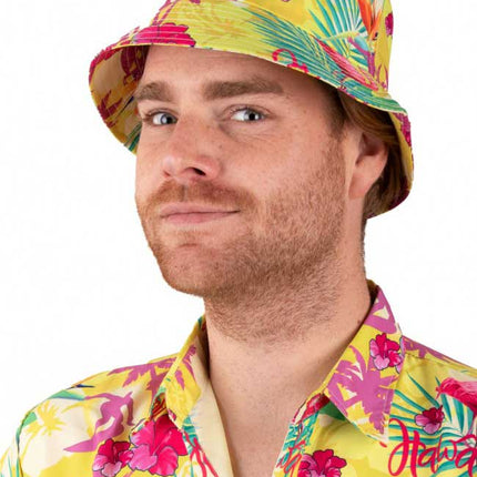 PartyXplosion Tropicana Vissershoedje geel