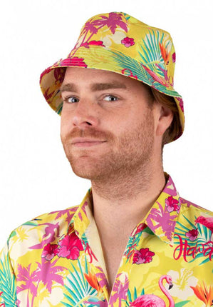 PartyXplosion Tropicana Vissershoedje geel