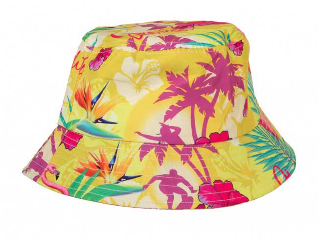 PartyXplosion Tropicana Vissershoedje geel