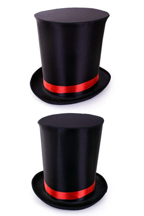 PartyXplosion Ultra Hoge hoed met elastieke band