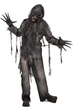 PartyXplosion Verbrande Zombie Kostuum Heren – Compleet Halloween Kostuum