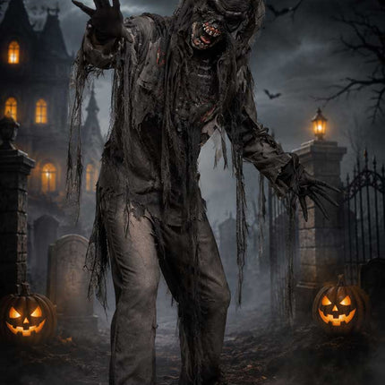 PartyXplosion Verbrande Zombie Kostuum Heren – Compleet Halloween Kostuum