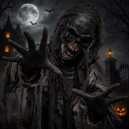 PartyXplosion Verbrande Zombie Kostuum Heren – Compleet Halloween Kostuum
