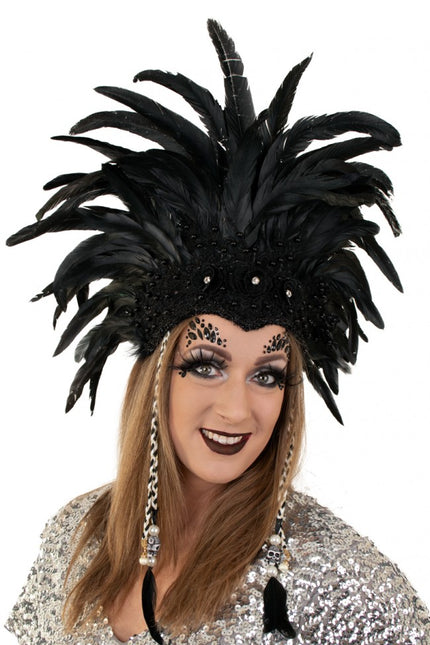 PartyXplosion Veren hoofdtooi Zwart