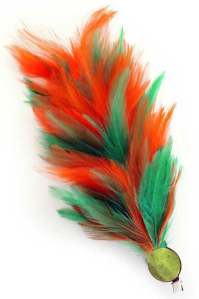 PartyXplosion Verenpluim Oranje Groen 30 cm