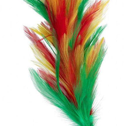 PartyXplosion Verenpluim Rood Geel  Groen 30 cm