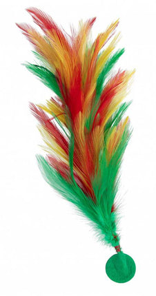 PartyXplosion Verenpluim Rood Geel  Groen 30 cm