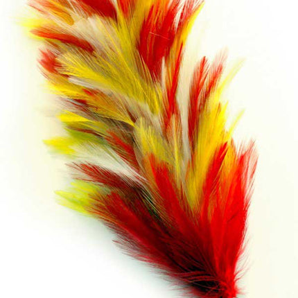 PartyXplosion Verenpluim Rood Wit Geel 30 cm