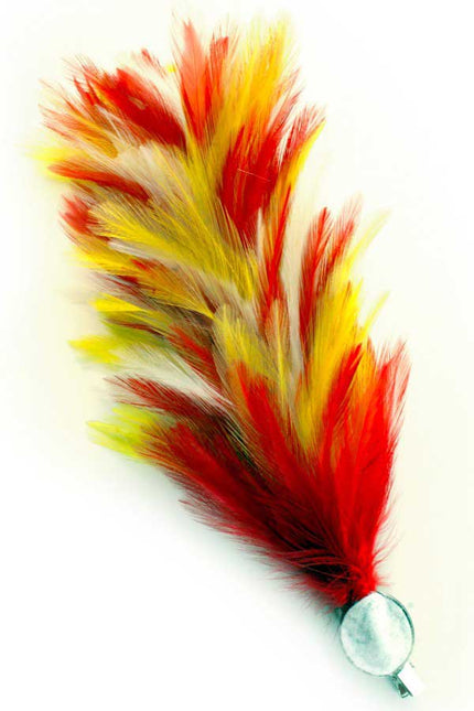 PartyXplosion Verenpluim Rood Wit Geel 30 cm