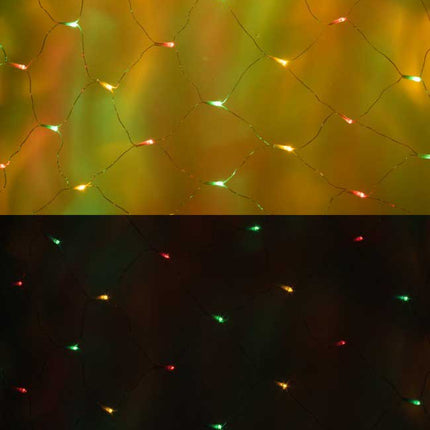 PartyXplosion Verlichting Net Rood Geel Groen 100 x 150 cm