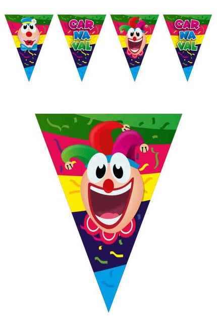 PartyXplosion Vlaggenlijn 10 meter Carnaval