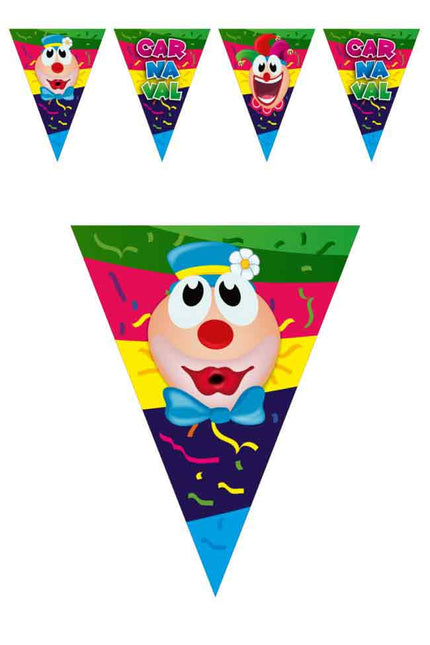 PartyXplosion Vlaggenlijn 10 meter Carnaval