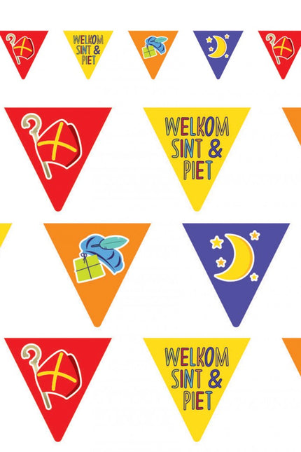 PartyXplosion Vlaggenlijn papier Welkom Sint en Piet