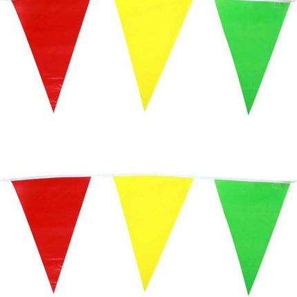 PartyXplosion Vlaggenlijn Rood Geel Groen 10 meter