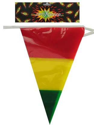 PartyXplosion Vlaggenlijn Rood Geel Groen in 1 vlag 10 meter