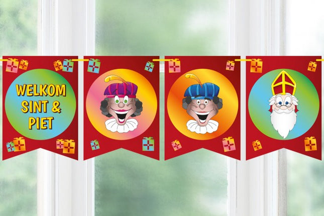 PartyXplosion Vlaggenlijn Vaandel Welkom Sint en Piet