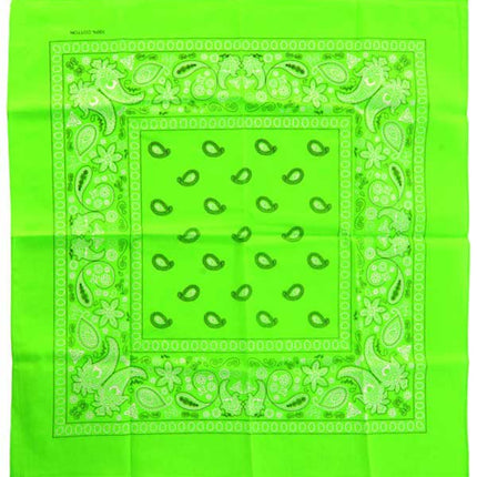 PartyXplosion Zakdoek Fluor Groen Met Motief