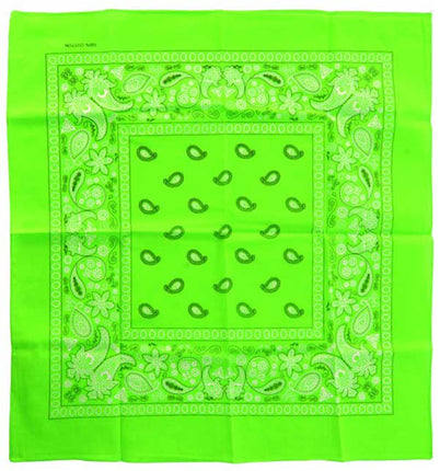 PartyXplosion Zakdoek Fluor Groen Met Motief