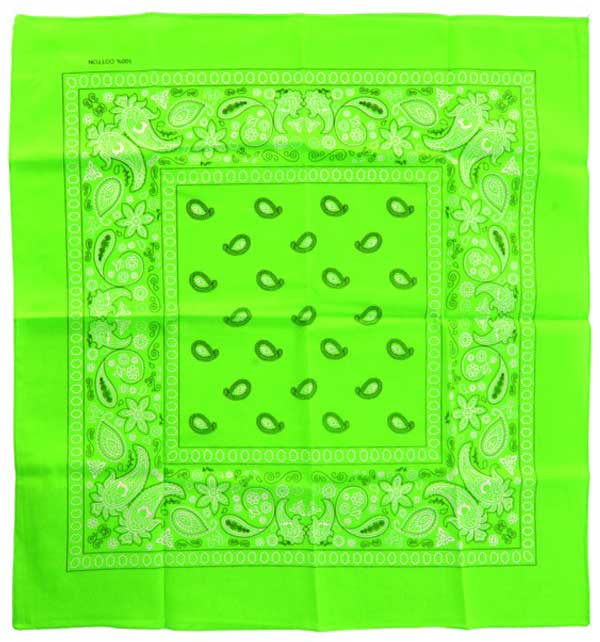 PartyXplosion Zakdoek Fluor Groen Met Motief