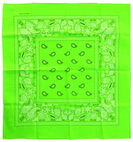 PartyXplosion Zakdoek Fluor Groen Met Motief