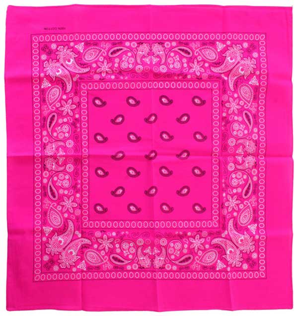 PartyXplosion Zakdoek Fluor Roze Met Motief