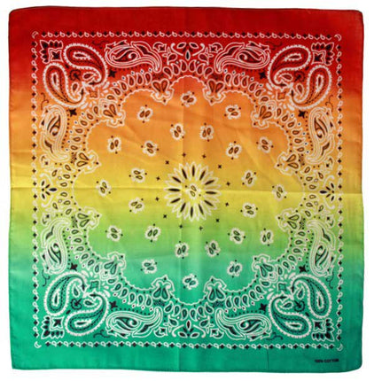 PartyXplosion Zakdoek Met Kleurverloop Rood Geel Groen
