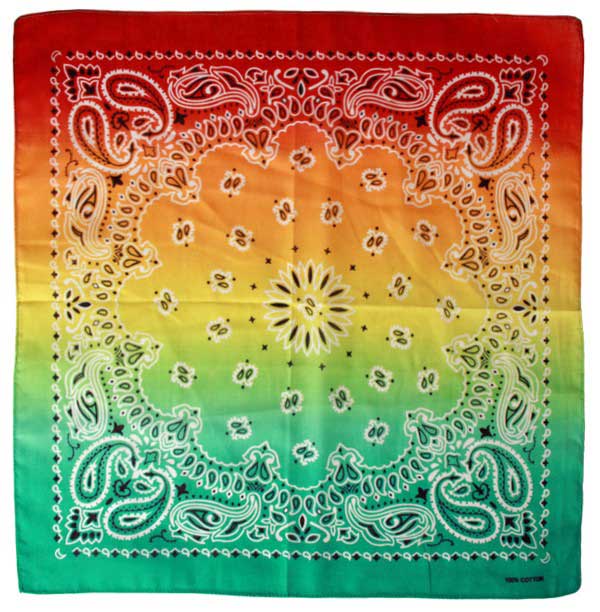 PartyXplosion Zakdoek Met Kleurverloop Rood Geel Groen