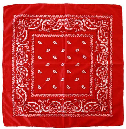 PartyXplosion Zakdoek Rood Met Koffieboon Motief