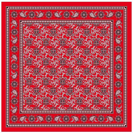 PartyXplosion Zakdoek Rood Met Waaier Motief