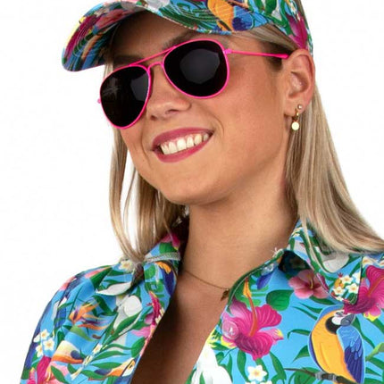 PartyXplosion Zonneklep Tropicana Blauw