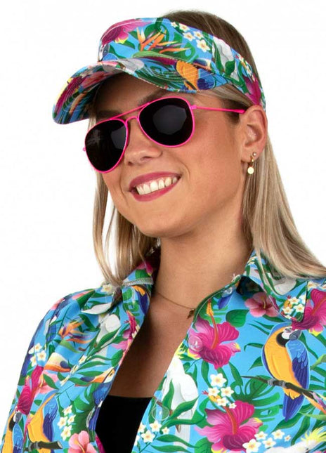 PartyXplosion Zonneklep Tropicana Blauw