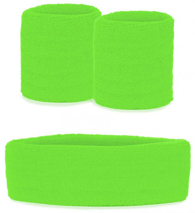 PartyXplosion Zweetbandjes set neon groen