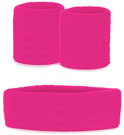 PartyXplosion Zweetbandjes set neon roze