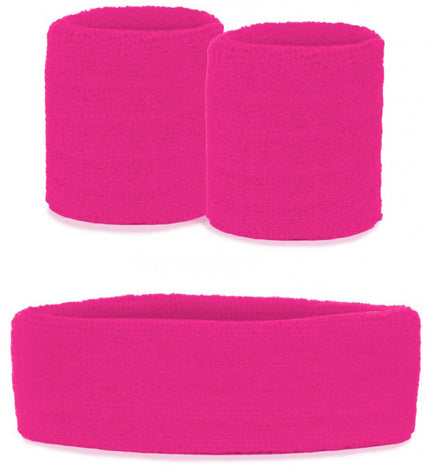 PartyXplosion Zweetbandjes set neon roze
