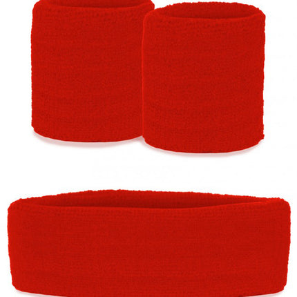 PartyXplosion Zweetbandjes set rood