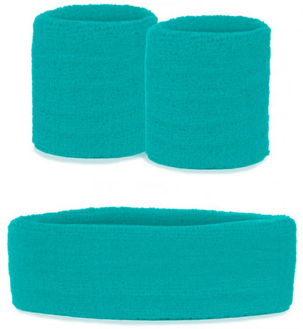 PartyXplosion Zweetbandjes set turquoise