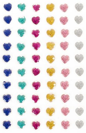 PXP Professional Colours Plaksteentjes Glitter Hartjes 60 stuks