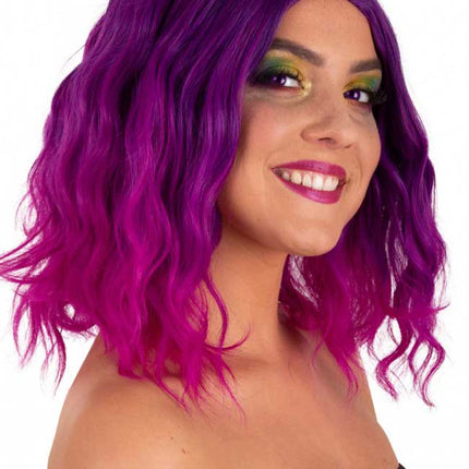 PXP Professional Colours Pruik Alicia Wave Paars naar Roze