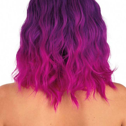 PXP Professional Colours Pruik Alicia Wave Paars naar Roze