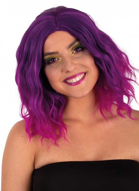 PXP Professional Colours Pruik Alicia Wave Paars naar Roze