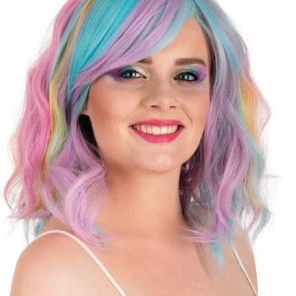 PXP Professional Colours Pruik Alicia Wave Pastel Kleuren met Pony