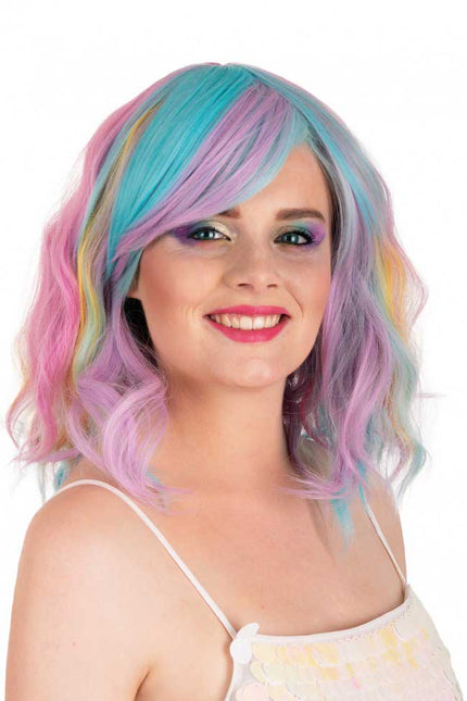 PXP Professional Colours Pruik Alicia Wave Pastel Kleuren met Pony
