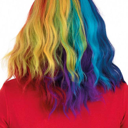 PXP Professional Colours Pruik Alicia Wave Regenboog Met Pony