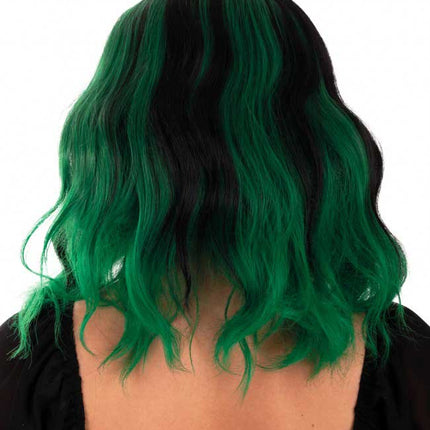 PXP Professional Colours Pruik Alicia Wave Zwart Groen