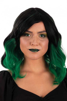 PXP Professional Colours Pruik Alicia Wave Zwart Groen