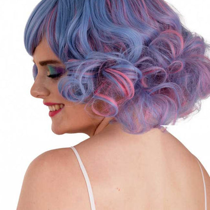 PXP Professional Colours Pruik Arlene Blauw Roze