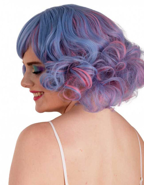 PXP Professional Colours Pruik Arlene Blauw Roze