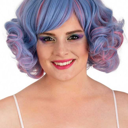 PXP Professional Colours Pruik Arlene Blauw Roze